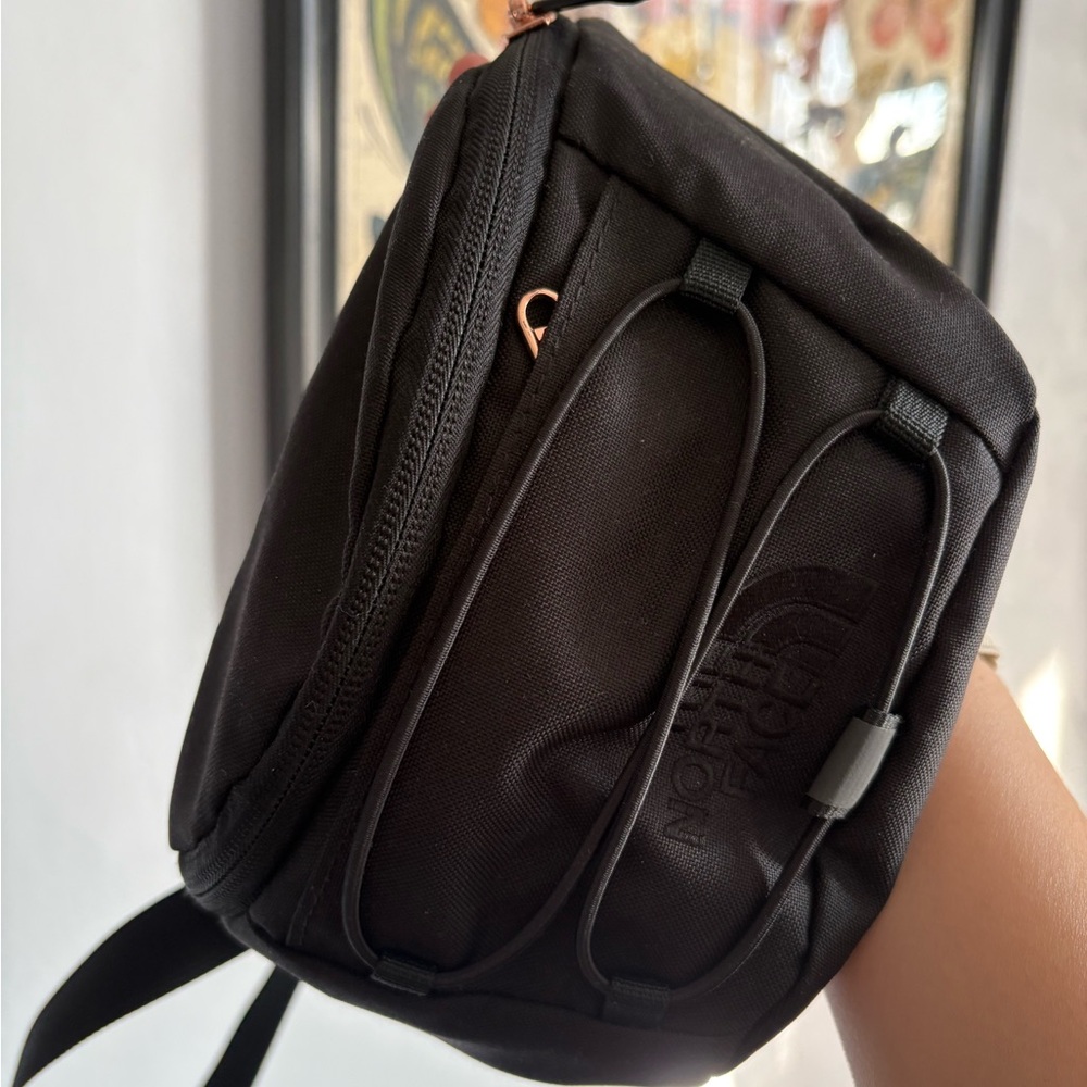 The North Face Black Fanny with Rose Gold Zipler